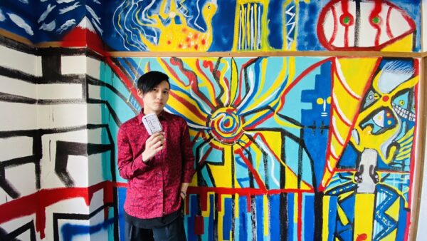 松山にウォールアート賃貸誕生！道化絵師MINEと三福がコラボ