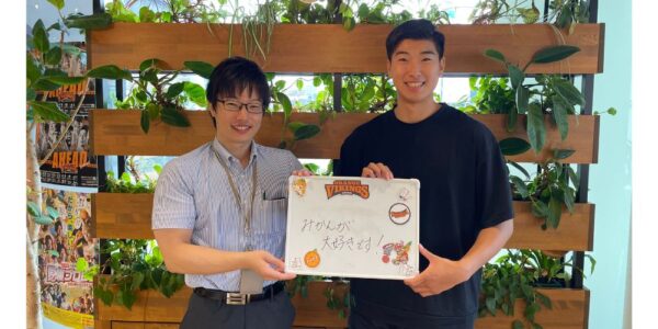 【お客様の声・No.174】愛媛オレンジバイキングス・金本一真選手とお部屋探し（法人営業課・水岡）